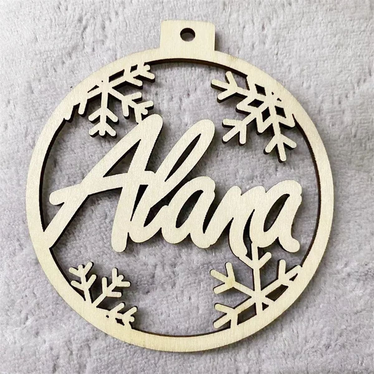 Personalized Wooden Snowflake Name Ornaments image 8