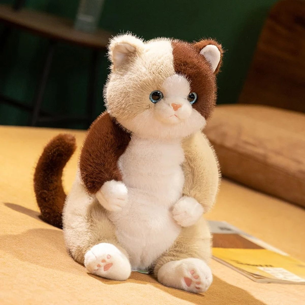 Plush Dog Cat - Tricolor cat image