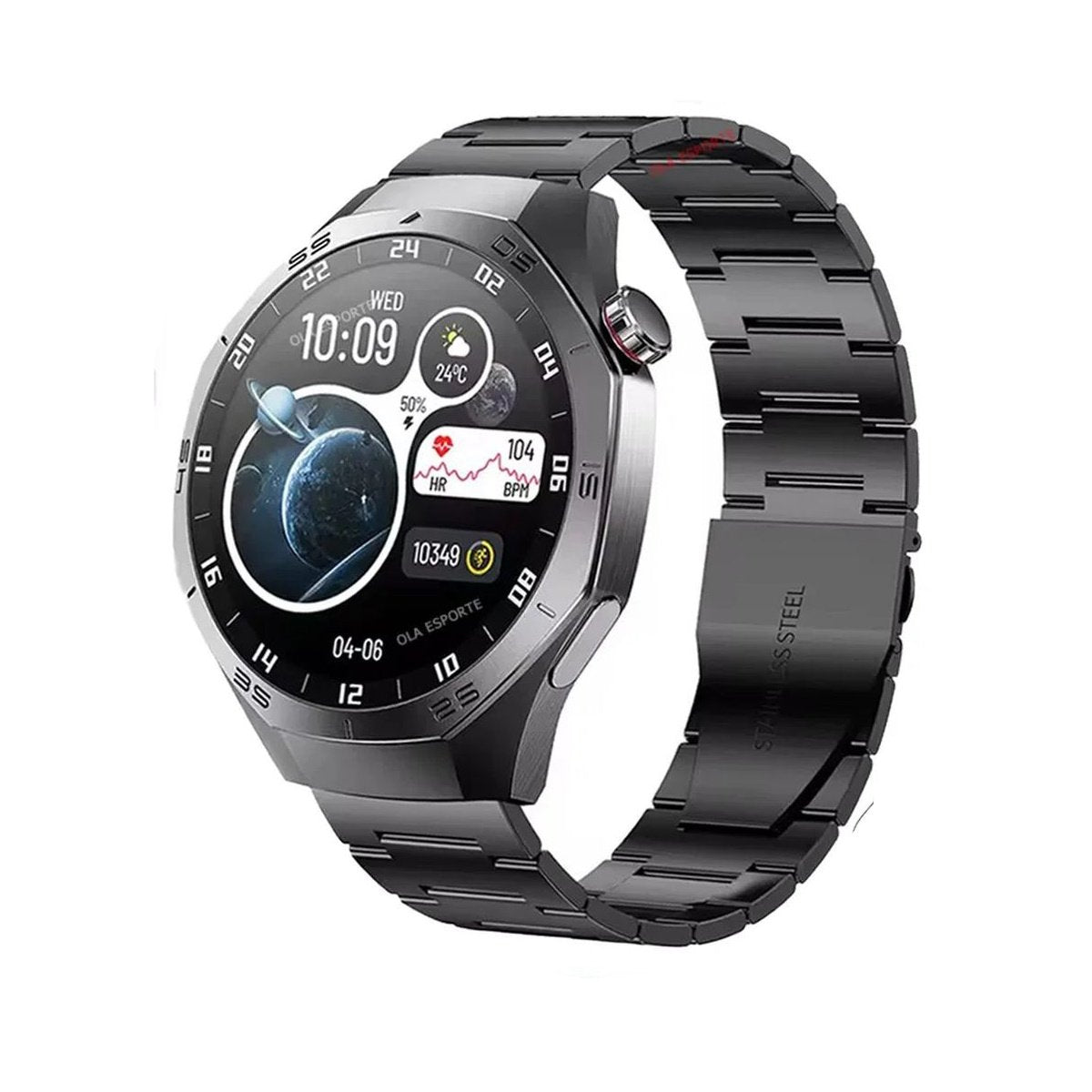 Smart Watch 5 Pro AMOLED HD Screen - Black Steel image