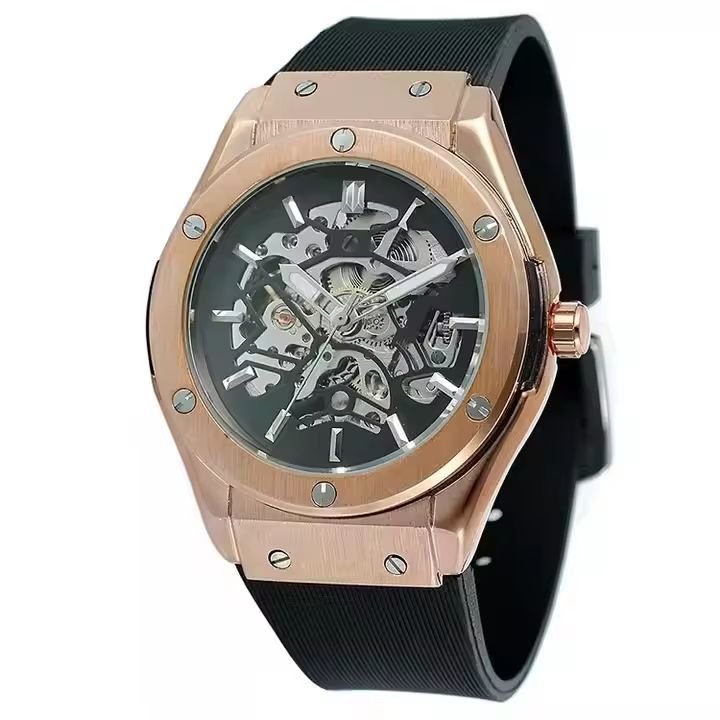Men Luxury Brand Automatic Mechanical Wristwatch - Gold black image