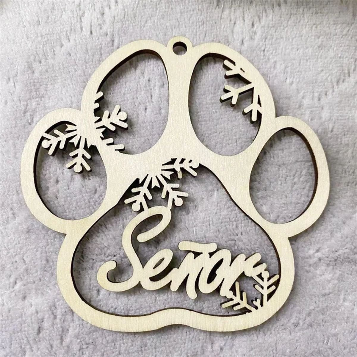Personalized Wooden Snowflake Name Ornaments image 4
