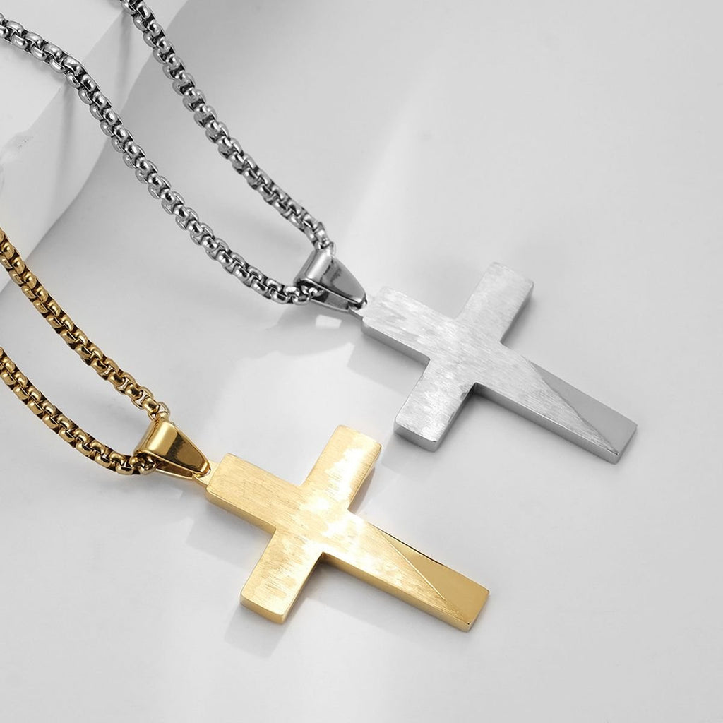 Cross Gold Stainless Steel Cross Pendant image 0
