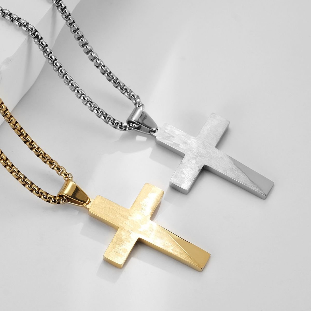 Cross Gold Stainless Steel Cross Pendant image 0