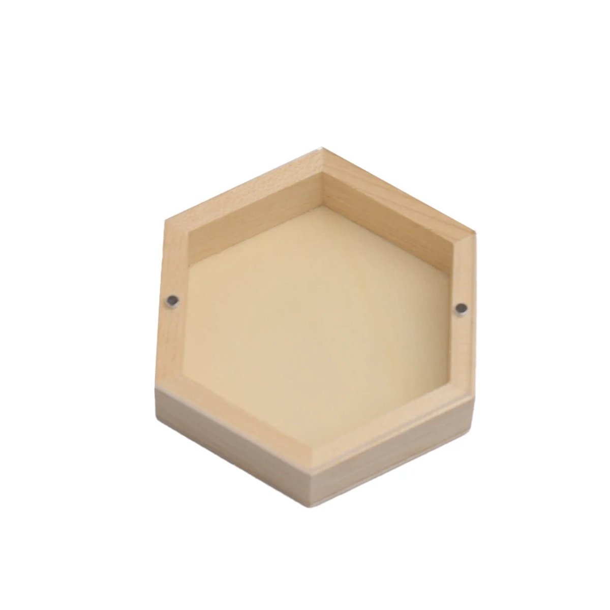 Hexagon Storage Box - Maple Wood, 8.5x7.4x2cm image