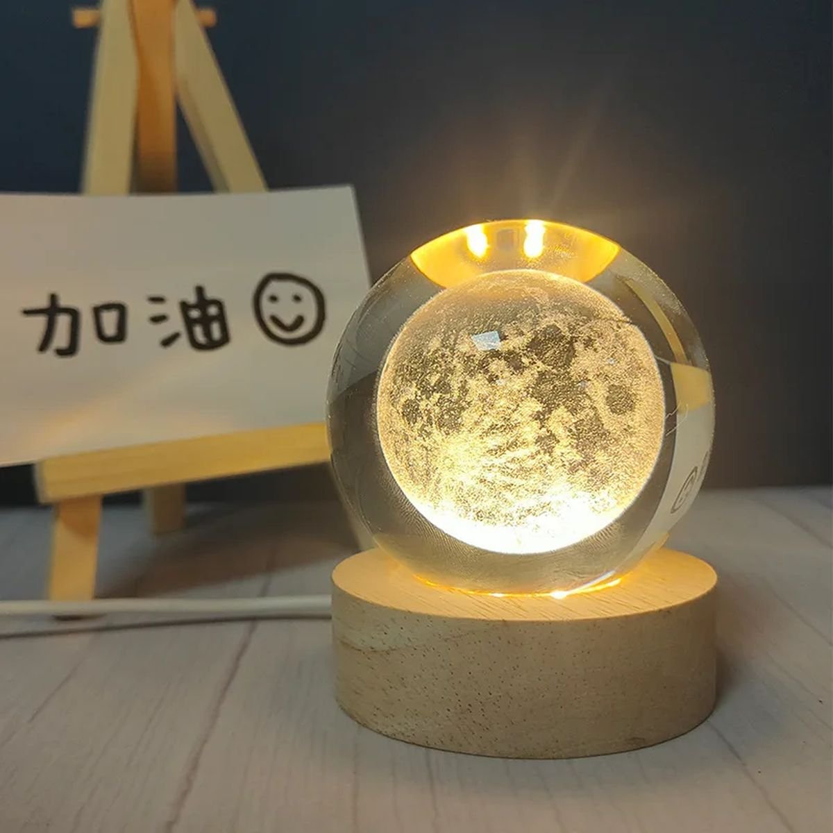New 3D LED Crystal Ball - Moon image