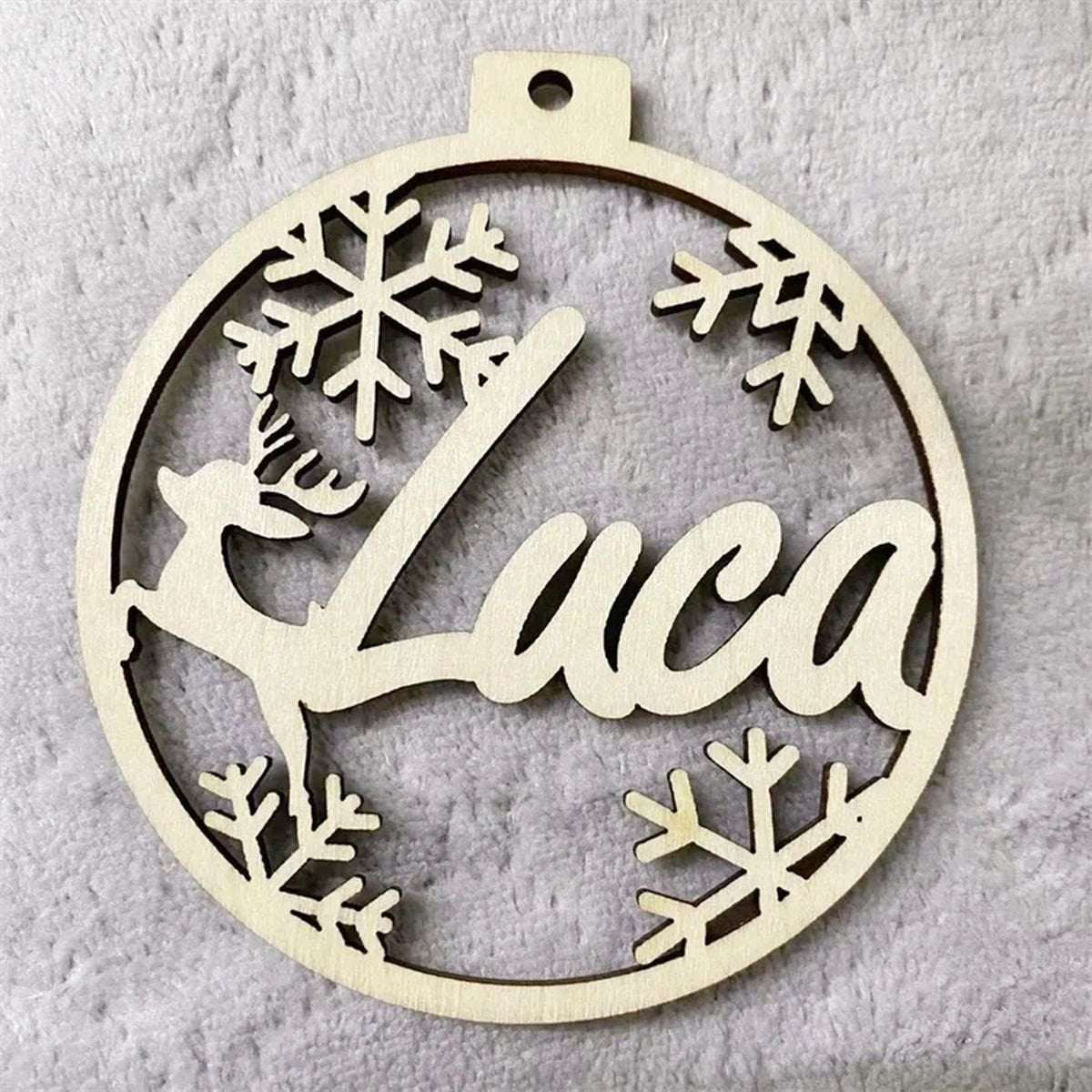 Personalized Wooden Snowflake Name Ornaments image 13