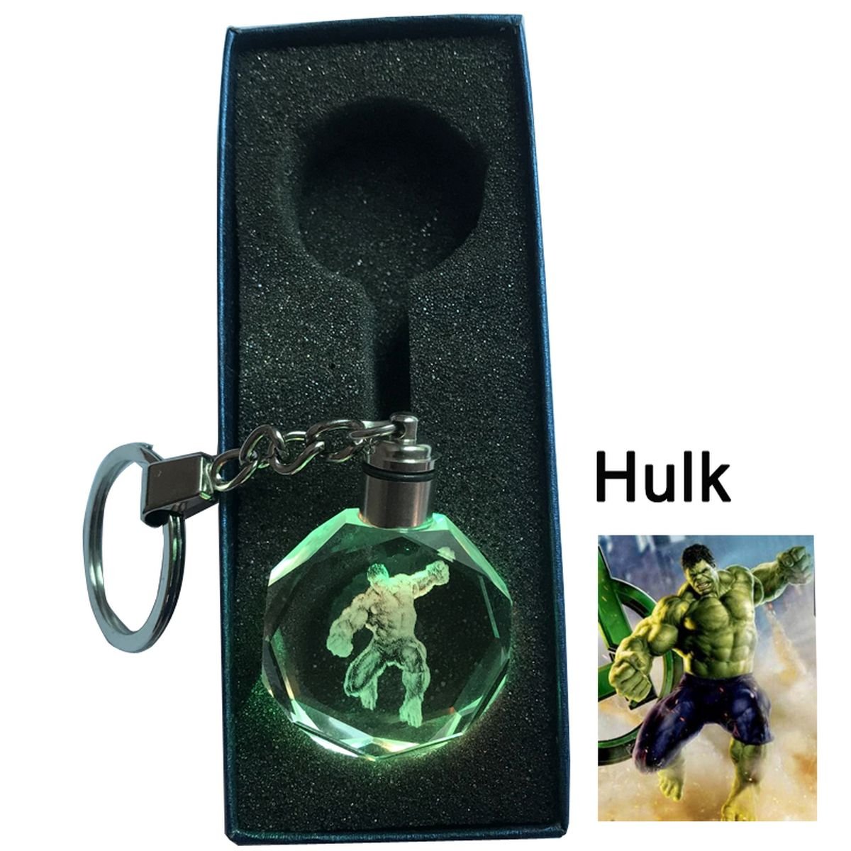 Keyring the Avengers Crystal Glass Keychain with Led Light image 5
