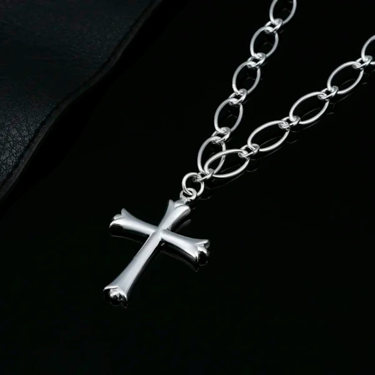 Sterling Silver classic cross Necklace image 0