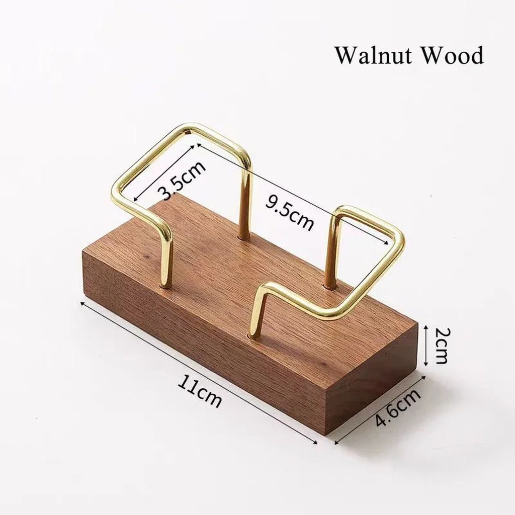 Business Wooden Card Holder Organizer - Style A-Walnut Wood image