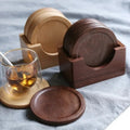 Customized Engraving Walnut Wood Coasters - Walunt Wood image