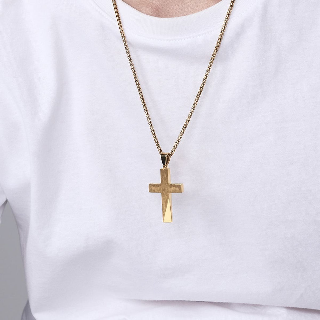 Cross Gold Stainless Steel Cross Pendant image 4
