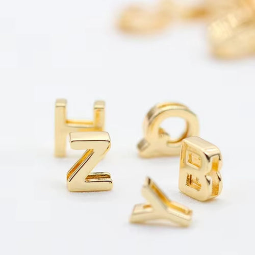 26 Alphabet Charms Initial Letter Shaped Beads image 1