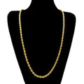 18K Gold Plated 3MM Twisted Rope Necklace image 0