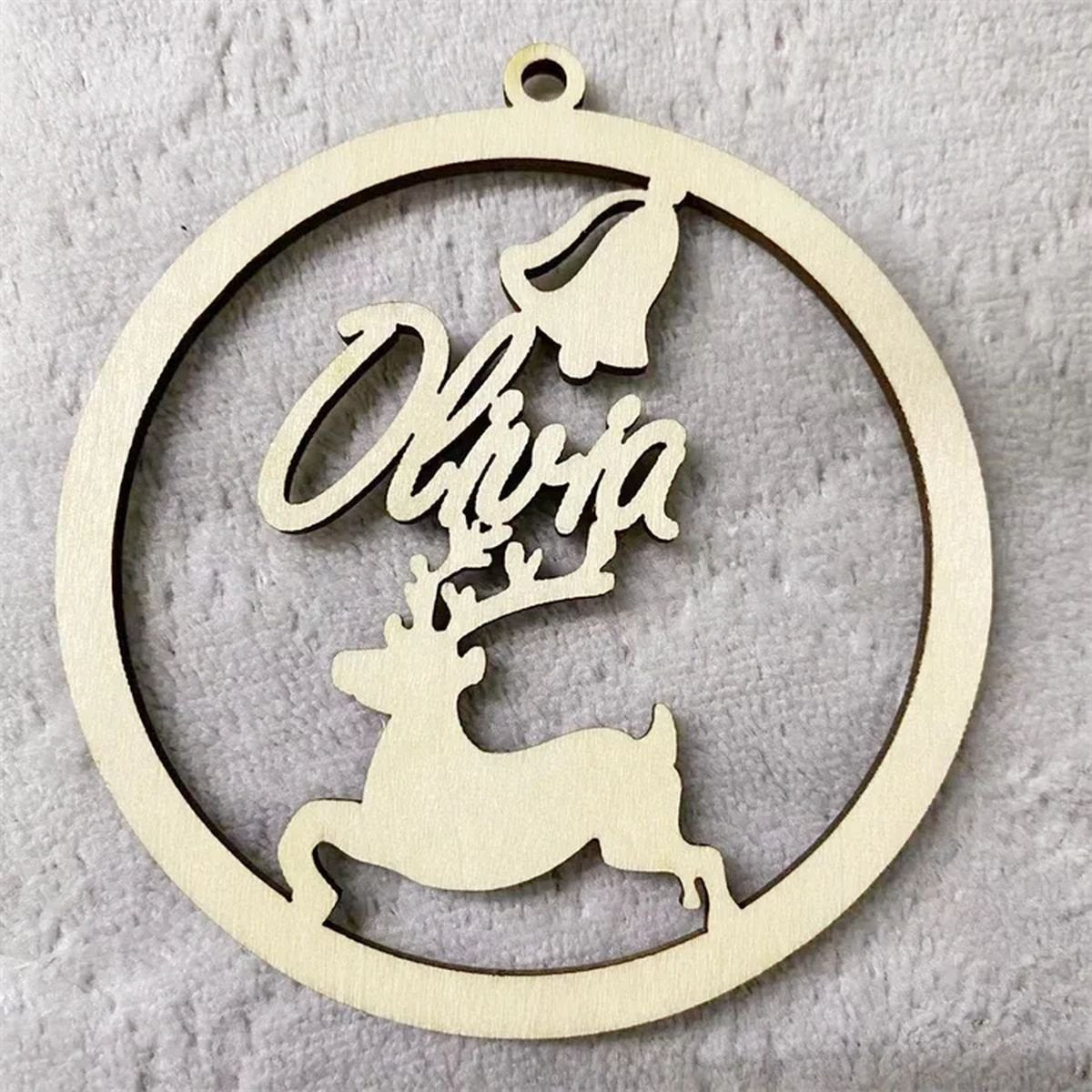 Personalized Wooden Snowflake Name Ornaments image 3