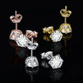 Moissanite Sterling Silver Stud Earrings image 0