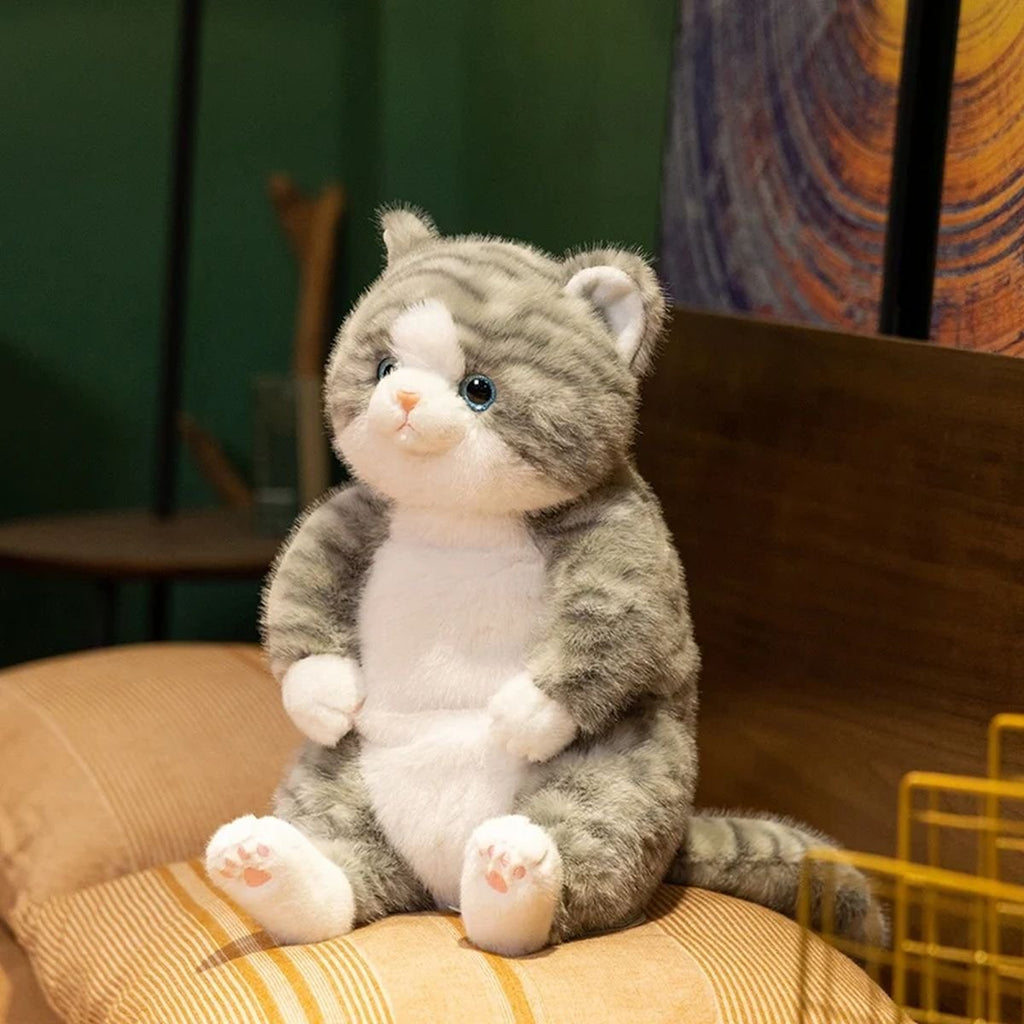 Plush Dog Cat - Grey Stripe cat image
