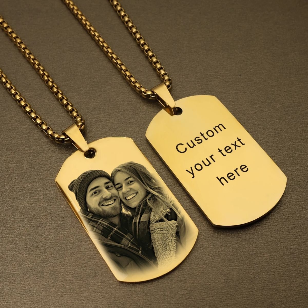 Custom Photo and Message Necklace Pendant image 2