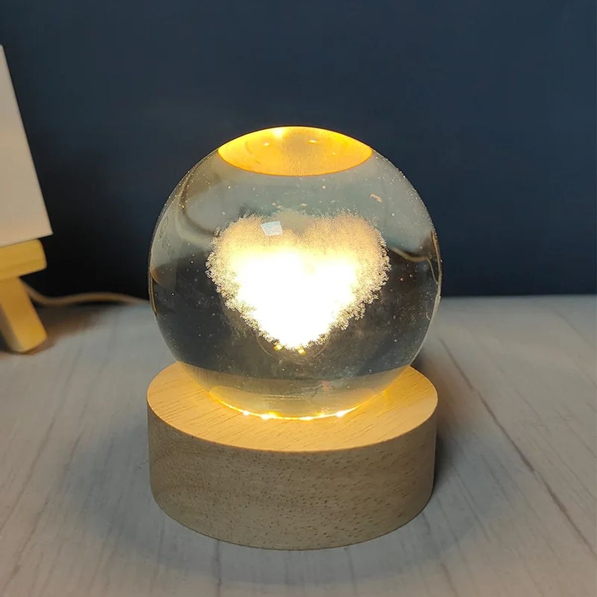 New 3D LED Crystal Ball - love image